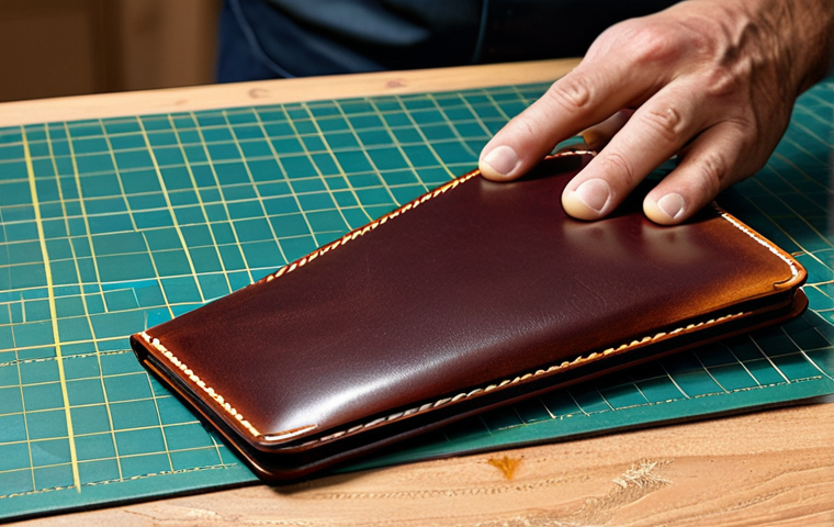 가죽공예 도구 - Hand Stitching Leather**

"Close-up of hands stitching leather using a saddle stitch. Emphasis on wa...